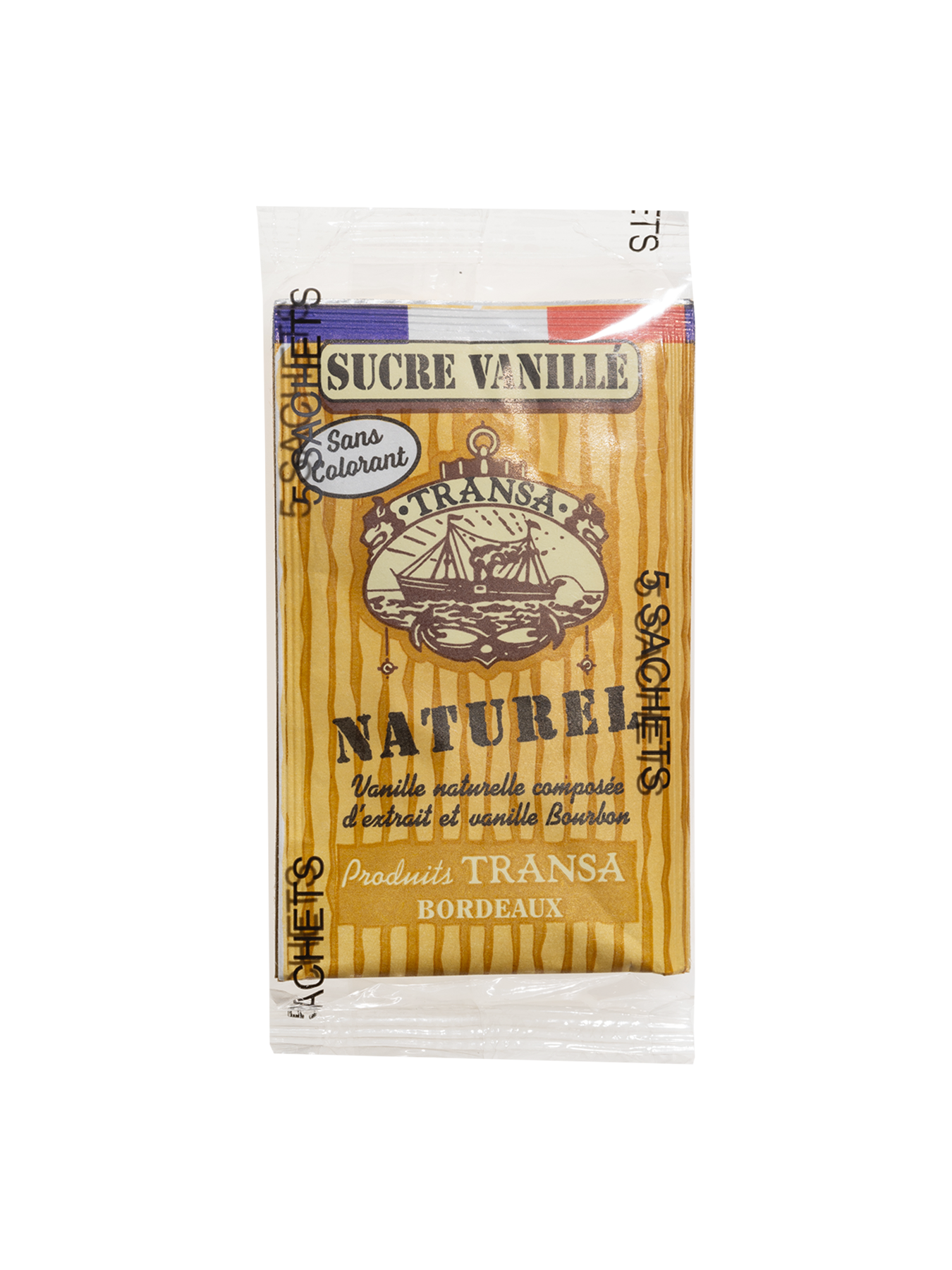 Sucre vanillé naturel TRANSA X 5 (37,5g)